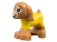 Part No: 104989pb01  Name: Goat, Friends, Baby with Molded Yellow Sweater and Printed Reddish Brown Eyes, Mouth, Eyebrows and Nose, and Tan Muzzle Pattern (Wish Valentino)