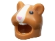 Part No: 109769pb01  Name: Minifigure, Headgear Head Cover, Costume Hamster with Molded White Muzzle and Teeth and Printed Black Eyes and Bright Pink Nose Pattern