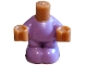 Part No: 111388pb02  Name: Micro Doll, Body Baby / Toddler with Molded Medium Lavender Jumpsuit / Coverall Pattern