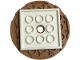 Lot ID: 415384225  Part No: 11213c03  Name: Turntable 6 x 6 x 2/3 with White Square Base, Free-Spinning (11213 / 61485)