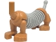 Part No: 114868pb01  Name: Dog Pull Toy Dachshund Body and Legs with Molded Light Bluish Gray Flexible Rubber Ribbed Midsection and Tail Pattern