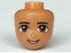 Lot ID: 313466836  Part No: 14014  Name: Mini Doll, Head Friends Male with Brown Eyes, Black Lips and Open Mouth Pattern