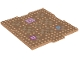 Part No: 15623pb004  Name: Brick, Modified 16 x 16 x 2/3 with 1 x 4 Indentations and 1 x 4 Plate with Checkered Tiles, Paw Prints and Throw Rugs Pattern