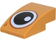 Part No: 24309pb081L  Name: Slope, Curved 3 x 2 with Black and White Eye, Reddish Brown Outline and Fur Pattern Model Left Side