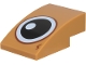 Part No: 24309pb081R  Name: Slope, Curved 3 x 2 with Black and White Eye, Reddish Brown Outline and Fur Pattern Model Right Side