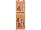 Part No: 2454pb328R  Name: Brick 1 x 2 x 5 with Wall Decoration with Polynesian Tribal Stripes, Moana and Simea, Canoe with Sail, Banana and Cup Pattern