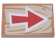 Part No: 26603pb091  Name: Tile 2 x 3 with Red Arrow on Wood Grain Background Pattern