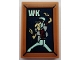 Part No: 26603pb177  Name: Tile 2 x 3 with Frame, 'WK', Picture of Man on Dark Blue Background Pattern (Sticker) - Set 75551