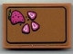 Part No: 26603pb206  Name: Tile 2 x 3 with Cutting / Chopping Board and Strawberries Pattern (Sticker) - Set 41393