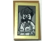 Part No: 26603pb366  Name: Tile 2 x 3 with Picture of The Joker Minifigure in Gold Frame Pattern (Sticker) - Set 70922
