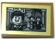 Part No: 26603pb369  Name: Tile 2 x 3 with Picture of Bruce, Thomas and Martha Wayne Minifigures in Gold Frame Pattern (Sticker) - Set 70922