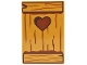 Part No: 26603pb397  Name: Tile 2 x 3 with Wooden Boards with Dark Brown Wood Grain and Reddish Brown Heart Pattern