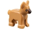 Part No: 2889pb01  Name: Dog, Alsatian / German Shepherd, Puppy with Dark Brown Muzzle, Black Eyes and Nose Pattern