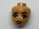 Part No: 29761  Name: Mini Doll, Head Friends with Dark Brown Eyes and Lips, Open Smile Pattern (Moana)