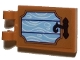 Part No: 30350bpb140  Name: Tile, Modified 2 x 3 with 2 Open O Clips with Medium Blue Window with Latch Pattern (Sticker) - Set 41193