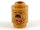 Part No: 3062pb065  Name: Brick, Round 1 x 1 with Reddish Brown Mandrake Face and Open Mouth Pattern