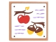 Lot ID: 333282869  Part No: 3068pb1064  Name: Tile 2 x 2 with Shopping List with Medium Lavender Lines, Branches with Red Apple and Acorns Pattern (Sticker) - Set 41182