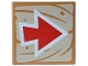 Part No: 3068pb2371 Name: Tile 2 x 2 with Red and White Arrow on Tan Wood Grain Background Pattern Part No: 3068pb2371 Name: Tile 2 x 2 with Red and White Arrow on Tan Wood Grain Background Pattern