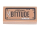 Part No: 3069pb0887  Name: Tile 1 x 2 with 'GOTHAM BT1TUDE' License Plate, Silver Scratches Pattern (Sticker) - Set 70840