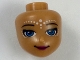 Part No: 33833  Name: Mini Doll, Head Friends with Dark Azure Eyes, Closed Mouth Smile and Elves Tribal Pattern (Rosalyn)