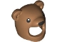 Part No: 3557pb01  Name: Minifigure, Headgear Head Cover, Costume Bear with Black Eyes and Nose Pattern