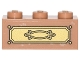 Part No: 3622pb048  Name: Brick 1 x 3 with Gold Drawer Pattern (Sticker) - Set 4840