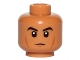 Part No: 3626cpb1353  Name: Minifigure, Head Black Eyebrows, Cheek Lines, Chin Dimple, White Pupils Pattern - Hollow Stud