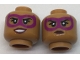 Lot ID: 396462508  Part No: 3626cpb1718  Name: Minifigure, Head Dual Sided Female Magenta Eye Mask, Dark Red Lips, Grin with Teeth / Neutral Pattern - Hollow Stud
