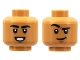Lot ID: 407798316  Part No: 3626cpb2884  Name: Minifigure, Head Dual Sided, Black Eyebrows, Smile with Teeth / Grin with Raised Eyebrow Right Pattern - Hollow Stud