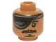 Part No: 3626pb1423  Name: Minifigure, Head Large Eye Patch, Black Eyebrow, Moustache and Goatee, White Pupil Pattern