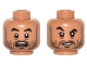 Part No: 3626pb1570  Name: Minifigure, Head Dual Sided Black Eyebrows, Stubble Beard, White Pupils, Open Mouth Scared / Crooked Grin, Eyebrow Raised Pattern