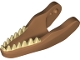 Part No: 38897pb01  Name: Dinosaur Jaw Lower Carnotaurus with Tan Teeth Pattern