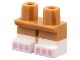 Part No: 41879pb034  Name: Legs Short with Molded White Lower Legs / Boots and Printed Bright Pink Toes Pattern
