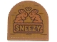 Part No: 5520pb005 Name: Tile, Round 2 x 2 Half Circle Extended with Wood Grain and 'SNEEZY' Pattern (Sticker) - Set 43242 Part No: 5520pb005 Name: Tile, Round 2 x 2 Half Circle Extended with Wood Grain and 'SNEEZY' Pattern (Sticker) - Set 43242