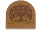 Part No: 5520pb007 Name: Tile, Round 2 x 2 Half Circle Extended with Wood Grain and 'DOPEY' Pattern (Sticker) - Set 43242 Part No: 5520pb007 Name: Tile, Round 2 x 2 Half Circle Extended with Wood Grain and 'DOPEY' Pattern (Sticker) - Set 43242