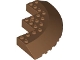 Lot ID: 361602054  Part No: 58846  Name: Brick, Round Corner 10 x 10 with Slope 33 Edge, Axle Hole, Facet Cutout