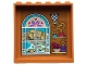 Part No: 59349pb302  Name: Panel 1 x 6 x 5 with Shelves with Trophies and Accessories, Checkered Banner, Stained Glass Window with Winter View Pattern (Sticker) - Set 4002022