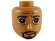 Part No: 61064  Name: Mini Doll, Head Friends Male Large with Reddish Brown Eyes, Dark Brown Eyebrows and Goatee Pattern