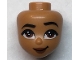 Part No: 66752  Name: Mini Doll, Head Friends with Dark Brown Eyes and Lips, Closed Mouth Smile Pattern (Moana)