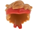 Part No: 69558pb02  Name: Minifigure, Hair Tousled with Molded Red Bandana Headband Pattern