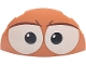 Part No: 6957pb07  Name: Brick, Round 3 x 6 x 1 Dome Half with Large White Eyes with Black Pupils and Reddish Brown Eyelids Pattern (Toy Story Slinky Dog)
