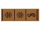 Part No: 69729pb214  Name: Tile 2 x 6 with Reddish Brown Lines and Calligraphy Symbols Pattern (Sticker) - Set 75691