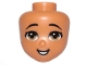 Part No: 72419  Name: Mini Doll, Head Friends with Dark Tan Eyes and Open Mouth Pattern