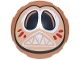 Part No: 7426pb05 Name: Brick, Round 6 x 6 Dome Top with Tan Kakamora Mask with Red and White Face Paint and Teeth Pattern Part No: 7426pb05 Name: Brick, Round 6 x 6 Dome Top with Tan Kakamora Mask with Red and White Face Paint and Teeth Pattern