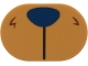 Part No: 7853pb05  Name: Tile, Round 2 x 3 Oval with Dark Blue Nose, Black Line and Reddish Brown Fur Pattern