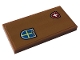 Part No: 87079pb0902  Name: Tile 2 x 4 with Swedish and Swiss Emblem and Black 'SWEDEN' Pattern (Sticker) - Set 10271