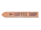 Part No: 90509pb03  Name: Minifigure, Utensil Ski 6L with Reddish Brown 'COFFEE SHOP' and Arrow Pattern (Sticker) - Set 70840