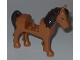 Part No: 93083c01pb05  Name: Horse with 2 x 2 Cutout with Brown Eyes, Dark Brown Mane and Tail Pattern
