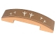 Part No: 93273pb176  Name: Slope, Curved 4 x 1 x 2/3 Double with White Bird Footprint Pattern (Sticker) - Set 40481