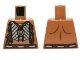 Part No: 973pb1462  Name: Torso Bare Chest with Beaded Armor, Fur and Gold Minifigure Pendant Pattern